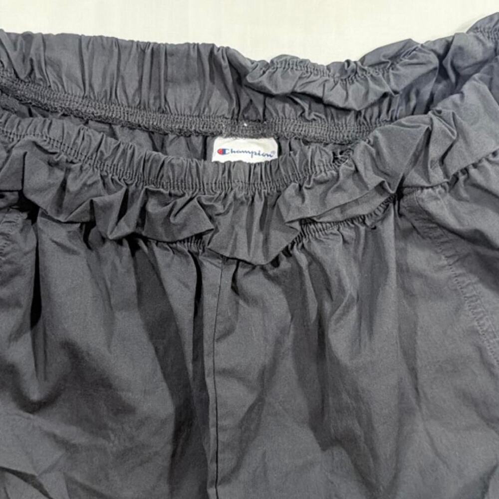 Champion Womens L Black Woven Cargo Jogger Pants Paperbag Waist Snap Pockets - Picture 7 of 8